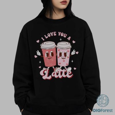 Latte Valentine PNG – Retro Coffee Lover Design, Donut Love Hearts Art, Women’s Valentine Gift Digital Download Latte Valentine PNG – Retro Coffee Lover Design, Donut Love Hearts Art, Women’s Valentine Gift Digital Download