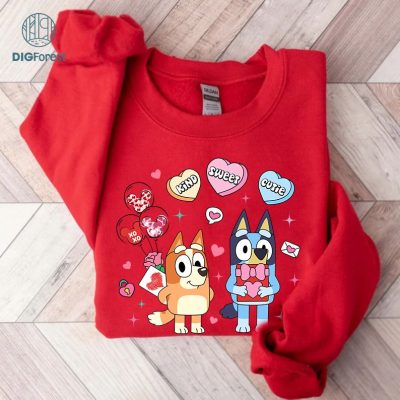 Bluey Valentine Shirt | Bluey Love Day Tee | Bluey and Bingo Valentine's Day Shirt | Kids Valentine's Outfit | Bluey Family Matching Valentine Shirt Bluey Valentine Shirt | Bluey Love Day Tee | Bluey and Bingo Valentine's Day Shirt | Kids Valentine's Outfit | Bluey Family Matching Valentine Shirt