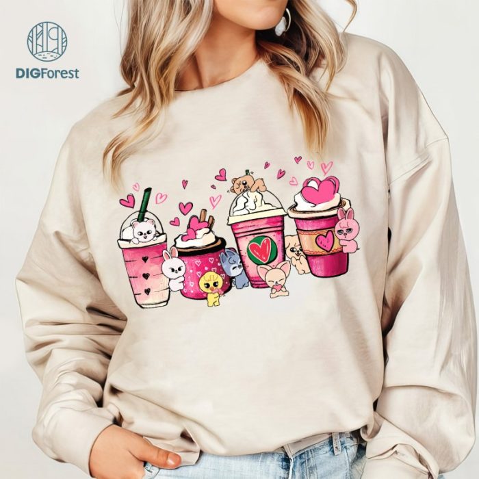 Stray Kids Kpop Valentine Latte Shirt | SKZ Valentine’s Day Tee | Kpop Love Shirt | Stray Kids Latte Art Design | Valentine Gift for Kpop Fans