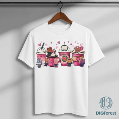 Ateez Kpop Valentine Latte PNG – Cute Coffee Heart Love Design, Fan Gift Digital Download