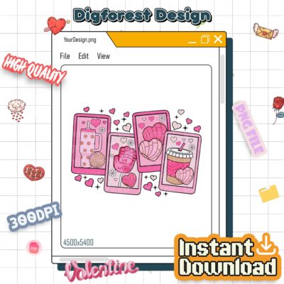 Valentine Love Hearts PNG – Cute Funny Couple Matching Design, Romantic Heart Art, Valentine Gift Digital Download