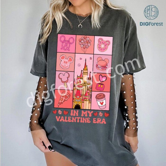 Vintage Disney In My Valentine Era Shirt | Romantic Disney Valentine's Day Tee | Couple Matching Shirt | Disney Love Theme Gift