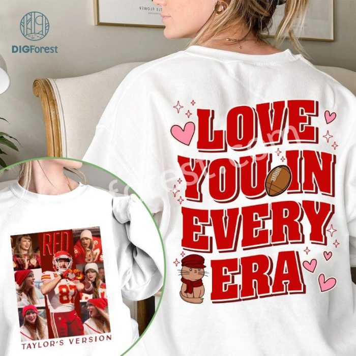 Taylor Swift & Travis Kelce Valentine's Day Shirt | Love You in Every Era Tee | Swiftie Valentine's Gift | Romantic Era Couple Shirt