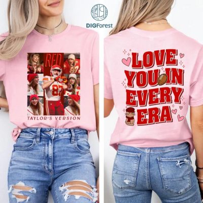 Taylor Swift & Travis Kelce Valentine's Day Shirt | Love You in Every Era Tee | Swiftie Valentine's Gift | Romantic Era Couple Shirt Taylor Swift & Travis Kelce Valentine's Day Shirt | Love You in Every Era Tee | Swiftie Valentine's Gift | Romantic Era Couple Shirt