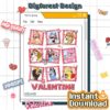 Happy Valentine Bluey PNG – Bluey & Bingo Love Design, Cute Cartoon Heart Art, Kids Digital Download