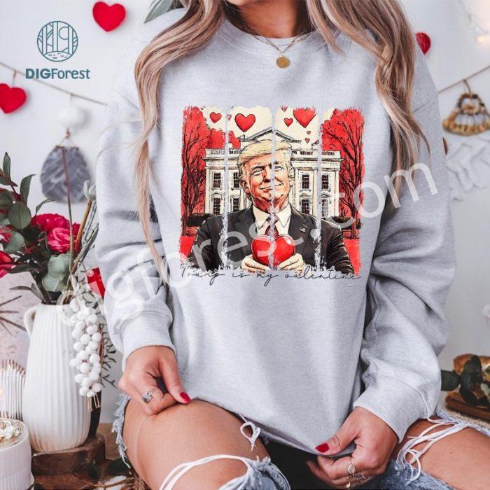 Trump Is My Valentine 2025 T-Shirt | Funny Political Valentine’s Day Shirt | Retro Valentine Trump Shirt | Valentine’s Day Gift For Trump Fans