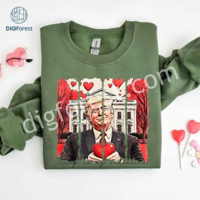 Trump Is My Valentine 2025 T-Shirt | Funny Political Valentine’s Day Shirt | Retro Valentine Trump Shirt | Valentine’s Day Gift For Trump Fans