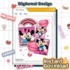 Mickey & Minnie XOXO Valentine PNG – Disney Couple Love Design, Cartoon Heart Art, Disneyland Digital Download