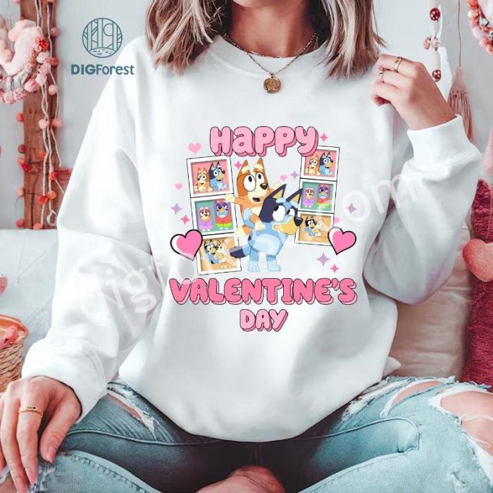 Bluey Dog and Bingo Couple Shirt | Bluey Valentine's Day Shirt | Be Mine Valentine | Happy Bluey Valentine Gift Shirt | Bluey Love Shirt