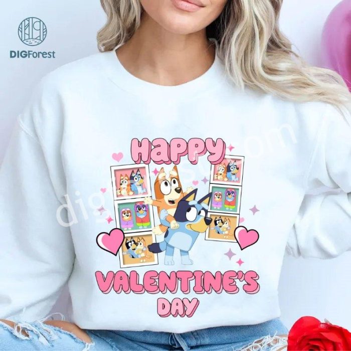 Bluey Dog and Bingo Couple Shirt | Bluey Valentine's Day Shirt | Be Mine Valentine | Happy Bluey Valentine Gift Shirt | Bluey Love Shirt