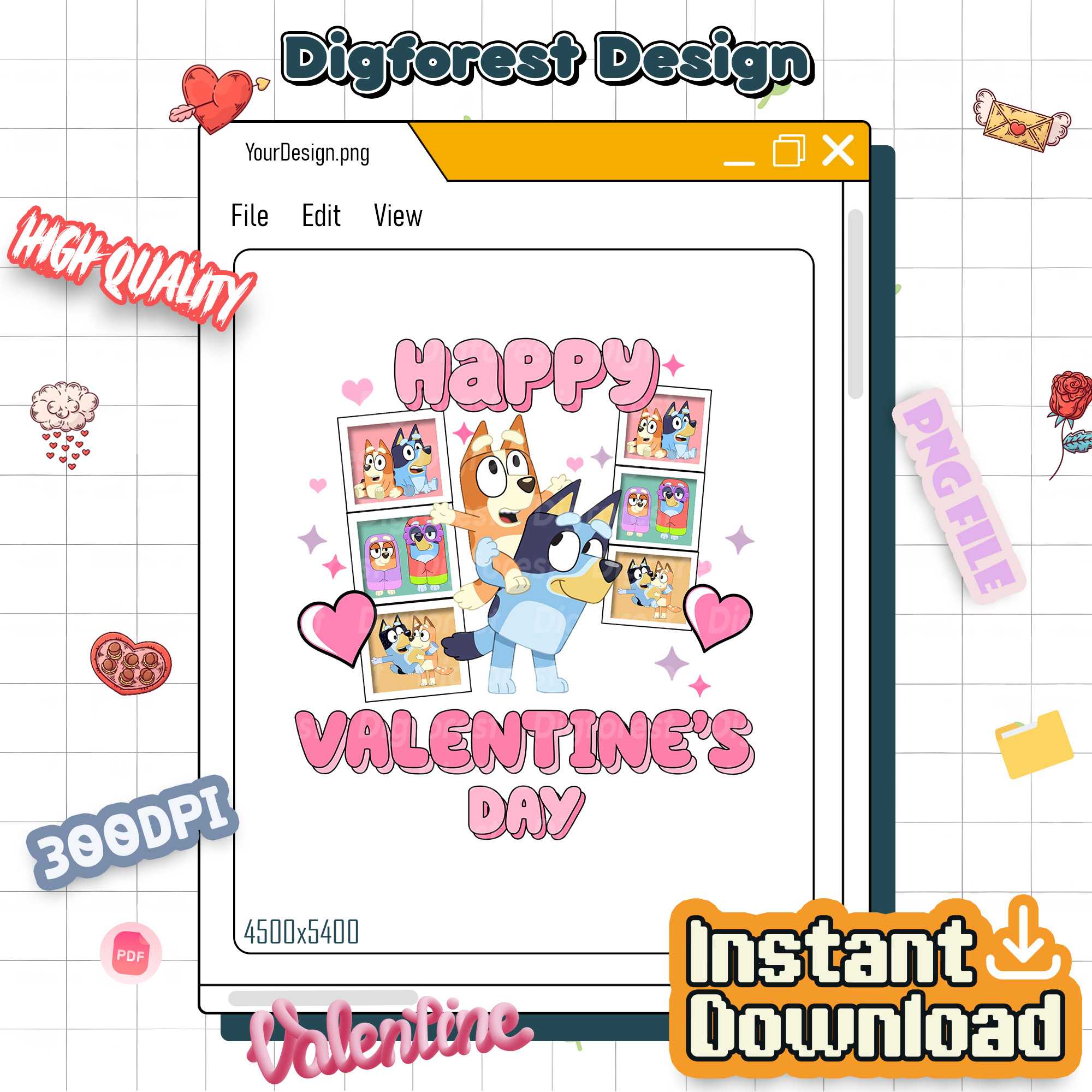 Bluey & Bingo Be Mine Valentine PNG – Happy Love Design, Cute Blue Dog Couple Art, Digital Download Bluey & Bingo Be Mine Valentine PNG – Happy Love Design, Cute Blue Dog Couple Art, Digital Download
