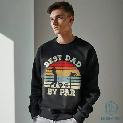 Best Dad By Par Vintage Golf Shirt | Father’s Day Golf Gift for Men | Personalized Dad Shirt | Custom Golf Gift for Dad | Gift for Golfers