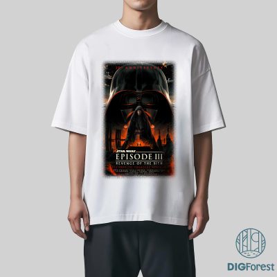 Vintage Revenge Of The Sith 20th Shirt, Anakin Skywalker Shirt, Darth Vader Shirt, Jedi T-Shirt, StarWars Episode III Revenge of The Sith Png