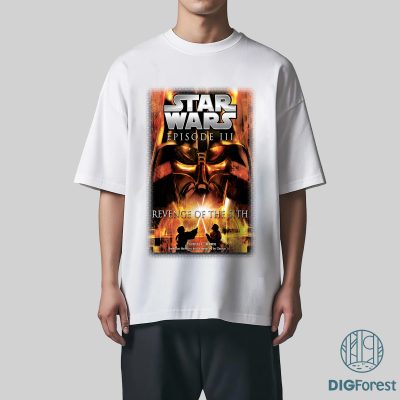 Vintage Revenge Of The Sith 20th Shirt, Anakin Skywalker Shirt, Darth Vader Png, Jedi T-Shirt, StarWars Episode III Revenge of The Sith Png
