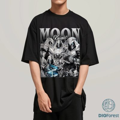 Moon Knight Superhero Team Homage Shirt, Vintage Moon Knight Bootleg Shirt, Gamer Gift For Girl, Video Game Fan Gift Shirt, Gift For Husband
