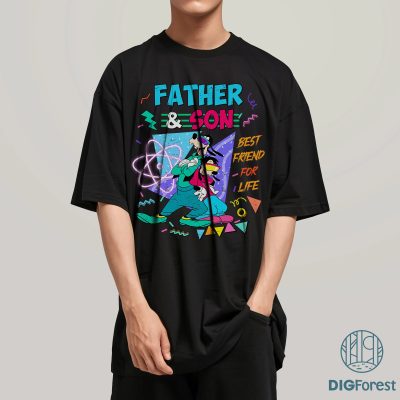 Retro 90s Goofy and Max Shirt – Best Friends for Life, Father’s Day Disney Dad Tee, Goofy Dad and Son Matching Shirt, Vintage Cartoon Gift