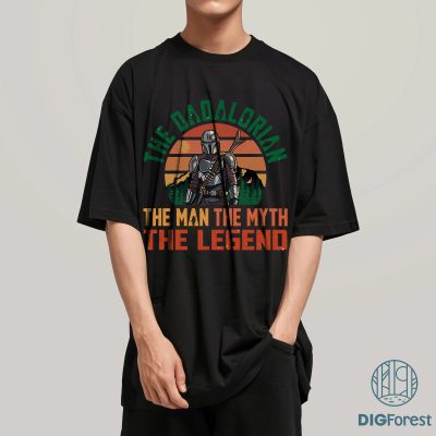 The Dadalorian The Man The Myth The Legend Shirt – Retro Star Wars Father's Day Gift for Dad