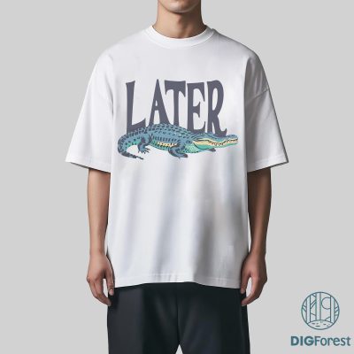 Retro Later Gator T-Shirt | Funny Alligator Graphic Tee | Vintage 90s Style Shirt | Cute Unisex Comfort Colors Top