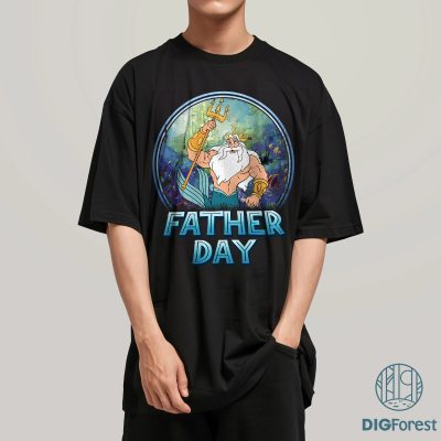 Disney Father’s Day King Triton Shirt – Little Mermaid Ariel’s Dad Tee | Gift for Dad from Princess