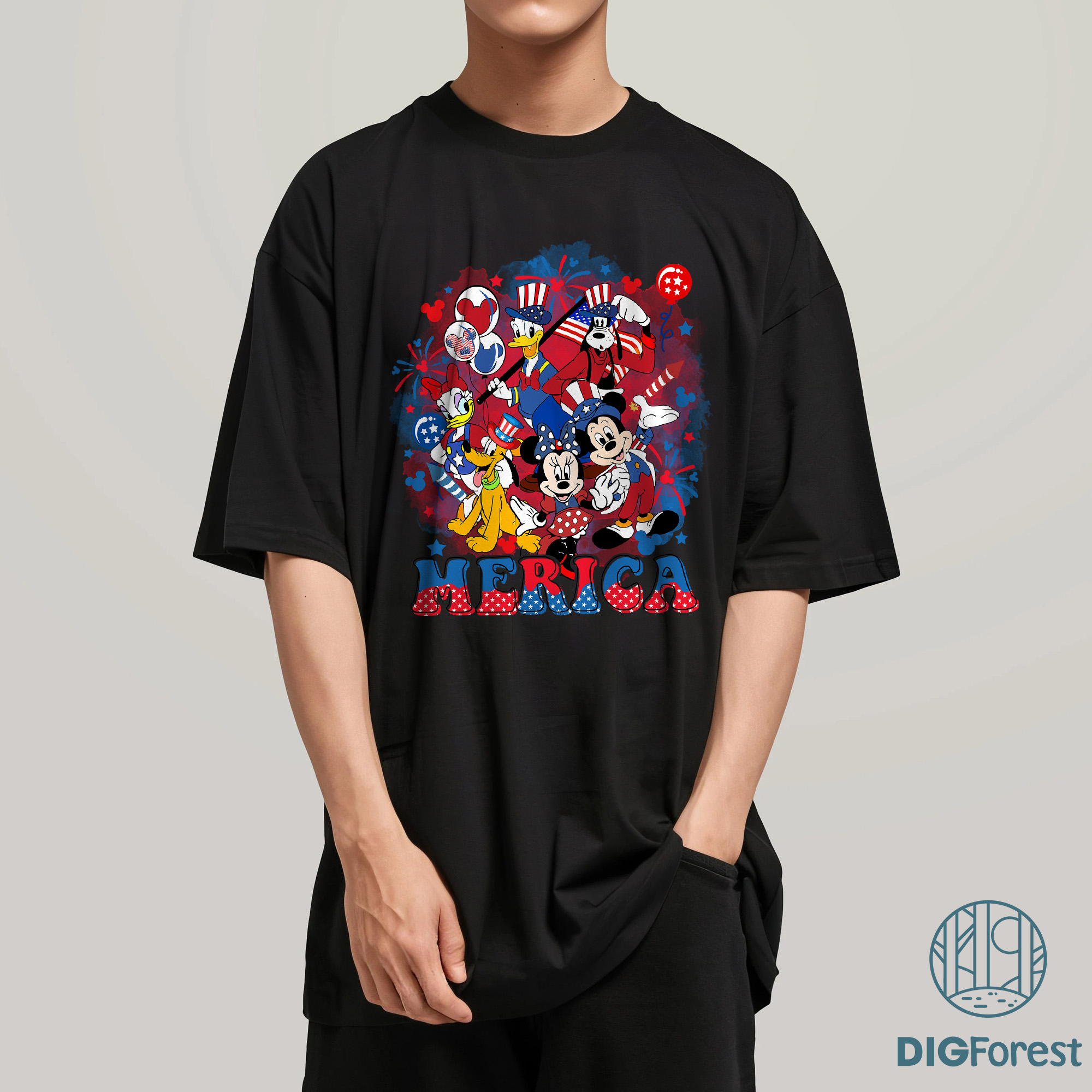 Disney Mickey & Friends 4th of July PNG | Patriotic Est. 1776 Design | Mickey American Independence Day Instant Download 4th of July Disney Mickey and Friends Shirt – Independence Day Disneyland Mickey & Minnie Tee