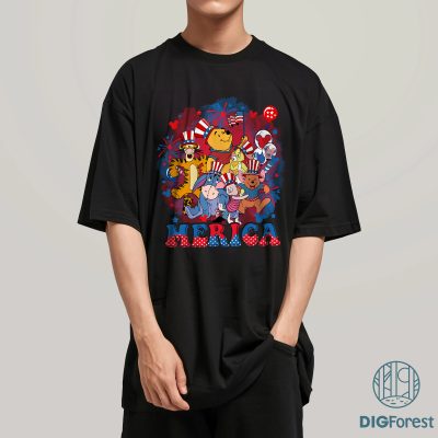 4th Of July, mickey patriotic, Patriotic shirt, Pooh Png, Memorial Day, Fourth Of July Png, Happy 4th Of July, Red White And Blue, Funny Merica Png, Fourth Of July Shirt, disneyland shirt, winnie the pooh, Pooh Bear tee