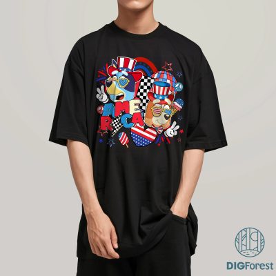 Red White and Bluey Shirt – Bluey Family 4th of July Sublimation | Independence Day Party Clipart Download