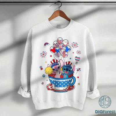 Disney Stitch and Angel 4th of July Shirt – Patriotic Disney Independence Day Tee