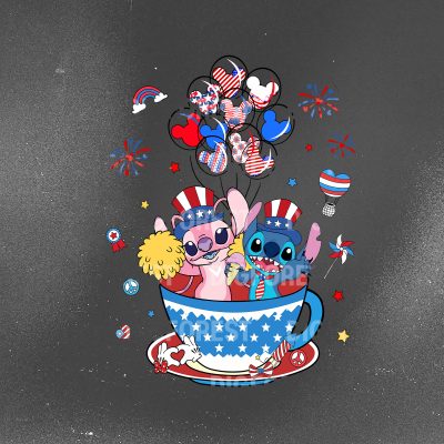 Disney Stitch and Angel 4th of July Shirt – Patriotic Disney Independence Day Tee
