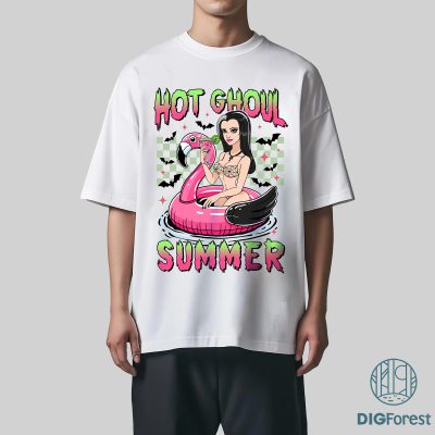 Hot Ghoul Summer Shirt – Lily Munster Horror Halloween Retro Spooky Season Tee