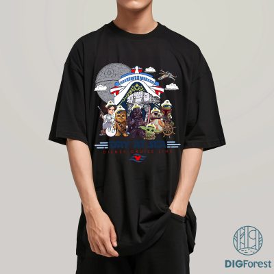 Disneyland Caribbean Cruise StarWars Day At Sea 2025 Shirt, Darth Vader Stormtrooper R2D2 Chewbacca Shirt, Starwars Family Cruise Vacation Shirt