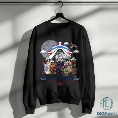 Disneyland Caribbean Cruise StarWars Day At Sea 2025 Shirt, Darth Vader Stormtrooper R2D2 Chewbacca Shirt, Starwars Family Cruise Vacation Shirt