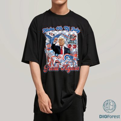 Make 4th Of July Great Again Shirt – Retro Trump 4th of July Shirt, Funny Patriotic Independence Day Tee, MAGA 2024 American Pride Shirt