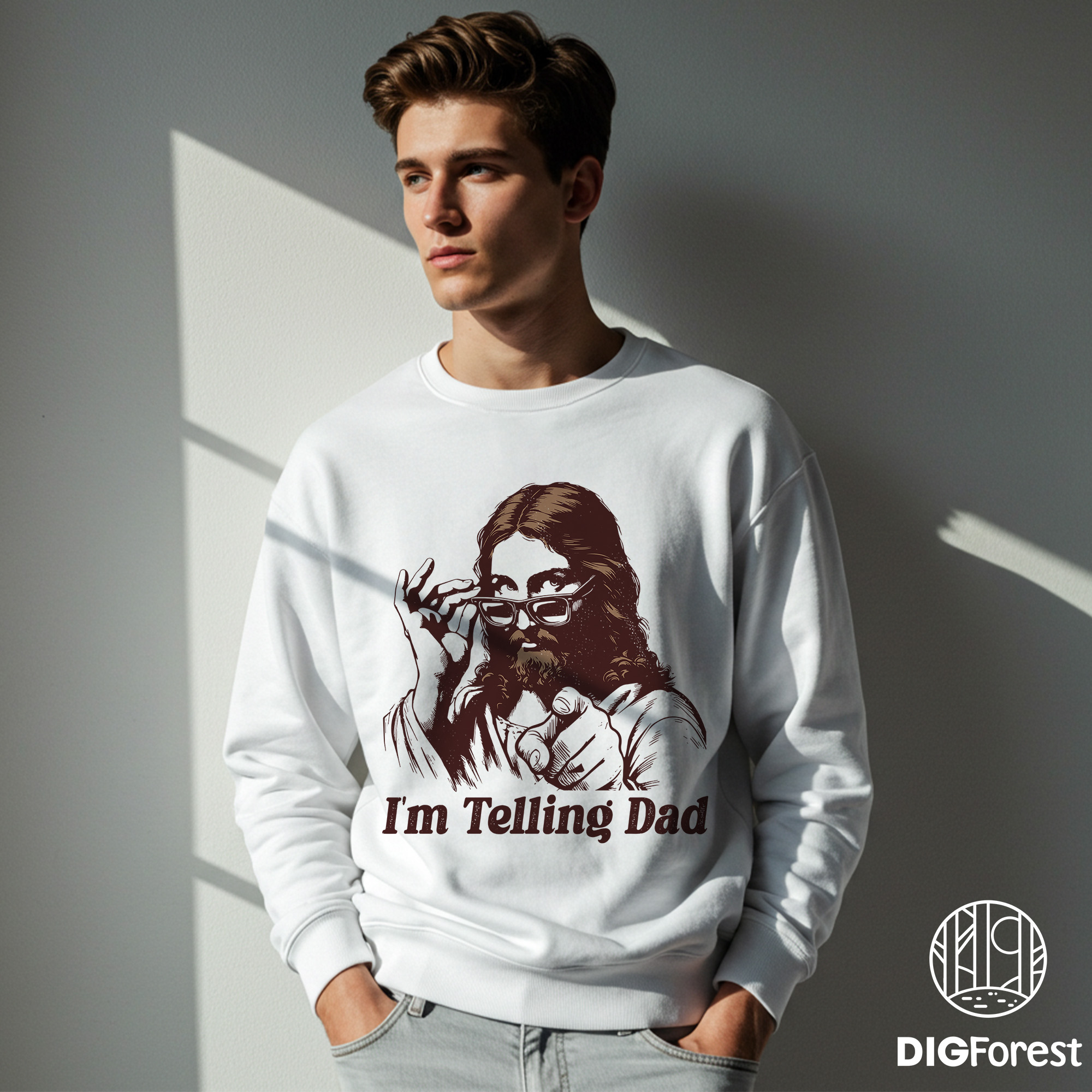 Funny Jesus Saying Shirt – I’m Telling Dad Christian Humor Tee, Bible Verse Shirt, Dad Life PNG, Father’s Day Gift Funny Jesus Saying Shirt – I’m Telling Dad Christian Humor Tee, Bible Verse Shirt, Dad Life PNG, Father’s Day Gift