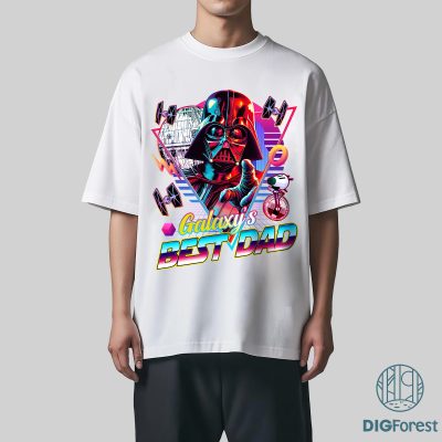 Metal 90s Darth Vader Galaxy’s Best Dad Shirt – Retro Star Wars Dad Tee, Father’s Day Gift, Sci-Fi Fan Shirt