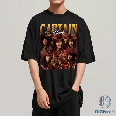 Limited Edition Captain Hook Vintage T-Shirt – Unisex Gift for Women and Men, Retro Pirate Tee