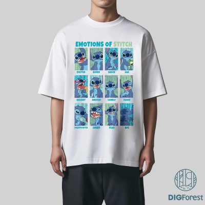 Lilo and Stitch Emotions of Stitch Shirt – Disneyland Family Matching Tee, Magic Kingdom Shirt, WDW Epcot Theme Park Outfit