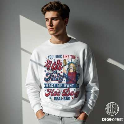 You Look Like The 4th of July T-shirt – 4th of July Hot Dog Funny Tee, Legally Blonde Quote Patriotic Graphic Shirt