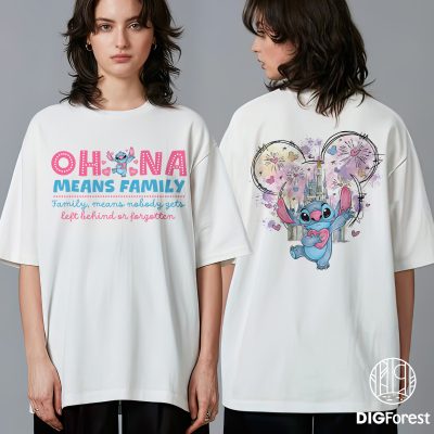 Ohana Means Family Shirt – Disney Lilo & Stitch with Mickey Castle & Ears, Magic Kingdom Disneyland Tee