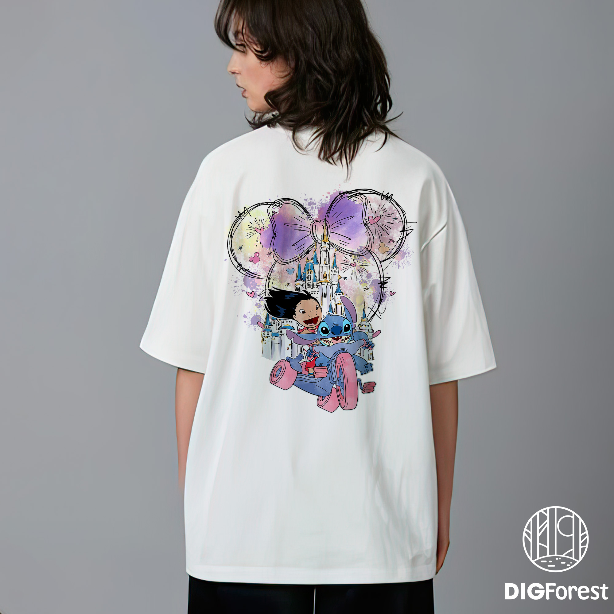 Two-Sided Ohana Means Family Shirt – Disney Lilo & Stitch with Mickey Castle & Ears, Magic Kingdom Disneyland Tee Two-Sided Ohana Means Family Shirt – Disney Lilo & Stitch with Mickey Castle & Ears, Magic Kingdom Disneyland Tee