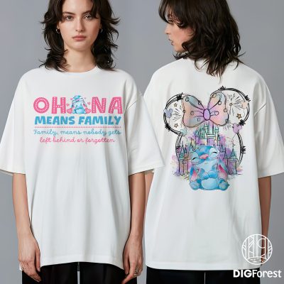 Ohana Means Family Shirt – Disney Lilo & Stitch with Mickey Castle & Ears, Magic Kingdom Disneyland Tee