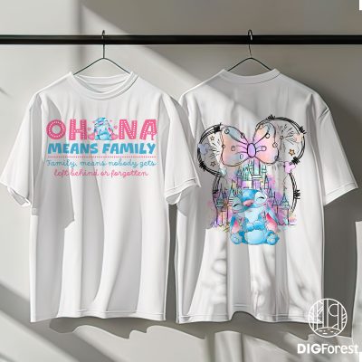 Ohana Means Family Shirt – Disney Lilo & Stitch with Mickey Castle & Ears, Magic Kingdom Disneyland Tee