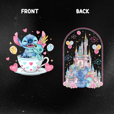 Stitch and Scrump Tea Cup Shirt – Disneyland Castle Tee, Magic Kingdom 2025 Family Trip Shirt, Walt Disney World Matching Outfit