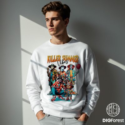 Killers Summer Vibes Shirt, Chillin' Like A Killer Shirt, Horror Halloween Thug Life Shirt, Horror's Vacation Shirt