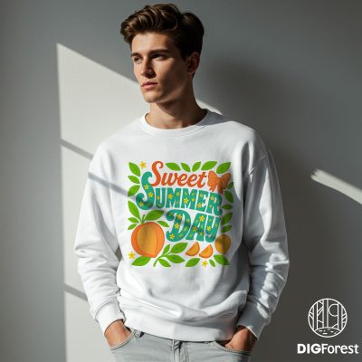 Retro Sweet Summer Time Shirt – Cute Boho Floral Tee, Trendy Summer Vibes Shirt, Funny Hippie Groovy Preppy Style