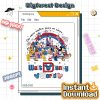 Disney Mickey & Friends 4th of July PNG | Patriotic Red White & Blue Design | Instant Sublimation Download