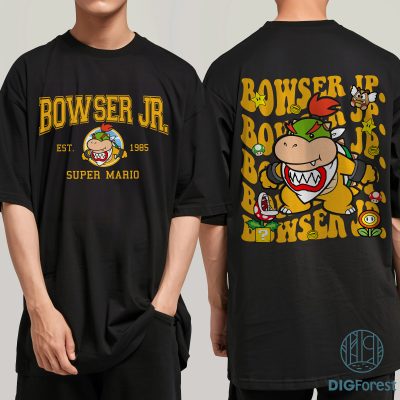 Bowser Jr. Super Mario Png – Toddler Birthday Shirt, Gamer Matching Tee, Mario Family Trip Shirt, Bowser Jr. PNG
