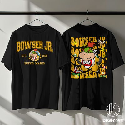 Bowser Jr. Super Mario Png – Toddler Birthday Shirt, Gamer Matching Tee, Mario Family Trip Shirt, Bowser Jr. PNG
