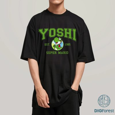 Super Mario Yoshi Png | Mario Yoshi Birthday Party Shirt | Yoshi Birthday Shirt | Mario Birthday Shirt | Yoshi Character Tee