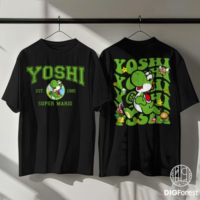 Super Mario Yoshi Png | Mario Yoshi Birthday Party Shirt | Yoshi Birthday Shirt | Mario Birthday Shirt | Yoshi Character Tee
