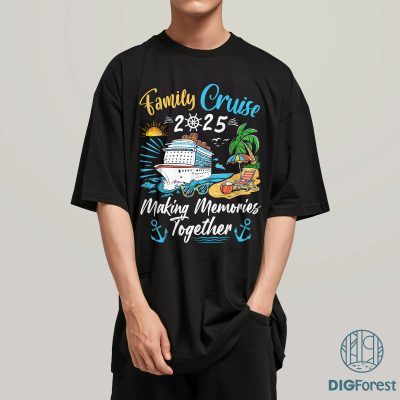 Family Cruise 2025 Matching Png, Family Vacation Cruise Party Tee, Matching Family Cruise Shirts